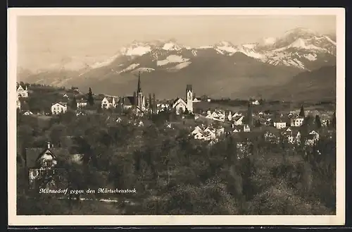 AK Männedorf, Panorama mit Mürtschenstock