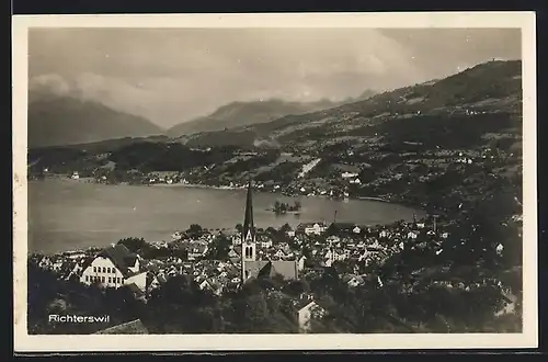 AK Richterswil, Panorama mit Kirche