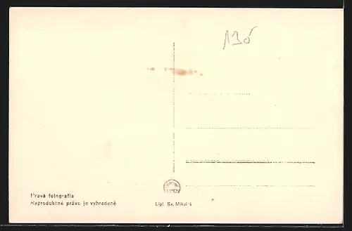 AK Sp. Nová Ves, Ortspartie mit Kirche
