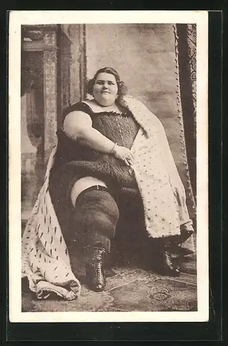 AK Teresina - la plus grosse femme du monde, Übergewichtige Frau