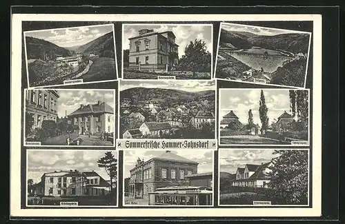 AK Hammer-Johnsdorf, Hotel Weber, Gemeindeamt, Talsperre, Hammergrund, Genesungs- und Erholungsheime