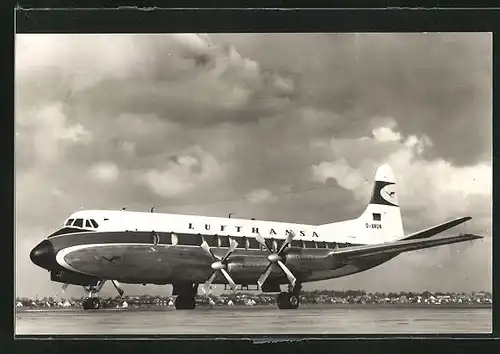 AK Flugzeug der Lufthansa vom Typ Viscount 814