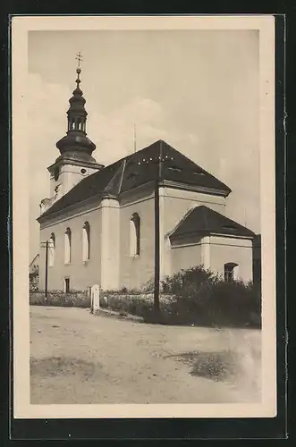 AK Velká Cernoc, Kirche, Aussenansicht