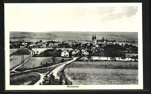 AK Mariakulm, Ortspartie mit Kirche