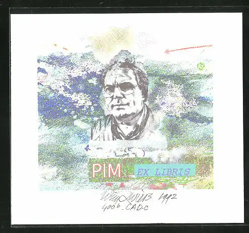 Exlibris PIM, Portrait Bundeskanzler Helmut Kohl