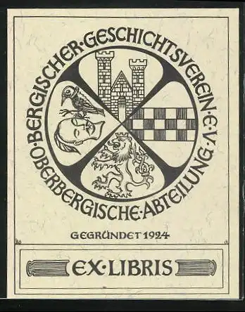 Exlibris Bergischer Geschichtsverein e.V., Oberbergische Abteilung 1924, Wappen