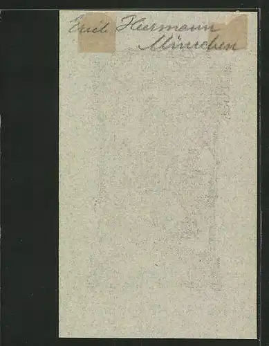 Exlibris Herrmann für H. Pfotenhauer, Wappenmit Löwe & abgetrennten Pfoten