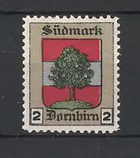 Reklamemarke Dornbirn, Stadtwappen, Südmark
