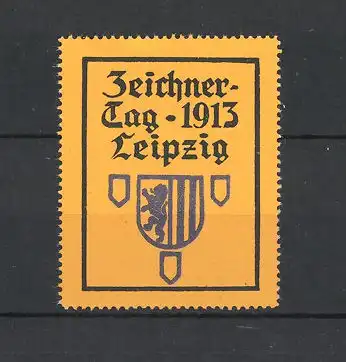 Reklamemarke Leipzig, Zeichner-Tag 1913, Wappen