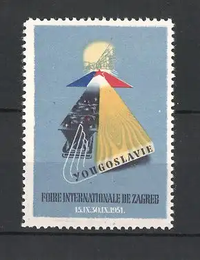 Reklamemarke Zagreb, Foire Internationale 1951, Messelogo