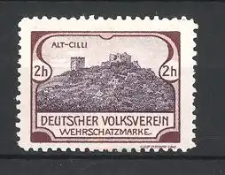 Reklamemarke Deutscher Volksverein, Ansicht von Alt-Cilli