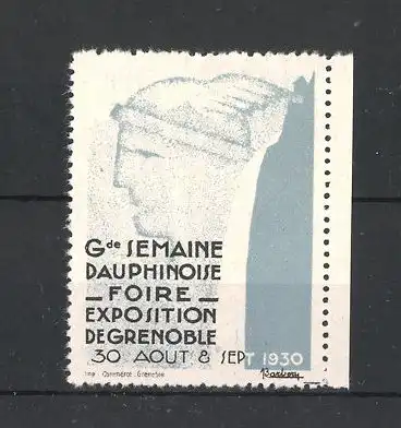 Künstler-Reklamemarke Grenoble, Grande Semaine Dauphinoise et Foire Exposition 1930. Hermes