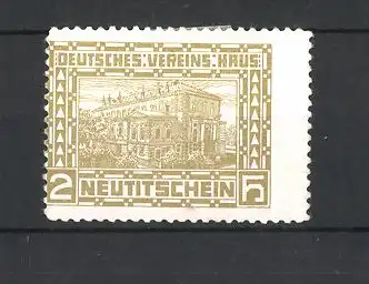 Reklamemarke Neutitschein, Deutsches Vereins-Haus, Gebäudeansicht