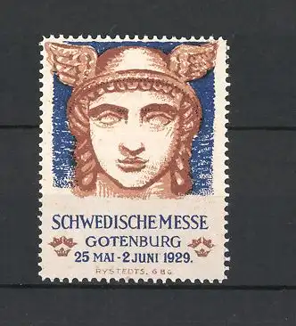 Reklamemarke Gotenburg, Schwedische Messe 1929, Hermes