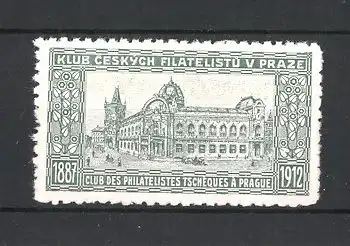 Reklamemarke Praze, Klub Ceských Filatelistu 1887-1912, Gebäudeansicht