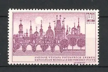 Reklamemarke Prag, Vystava Postovnich Znamek 1960, Karlsbrücke zu Prag