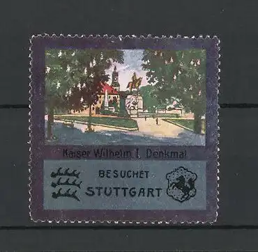 Reklamemarke Stuttgart, Kaiser Wilhelm I. Denkmal