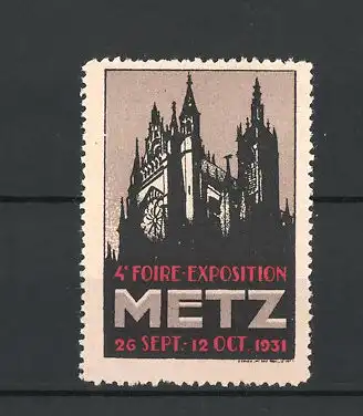 Reklamemarke Metz, 4. Foire-Exposition 1931, Dom