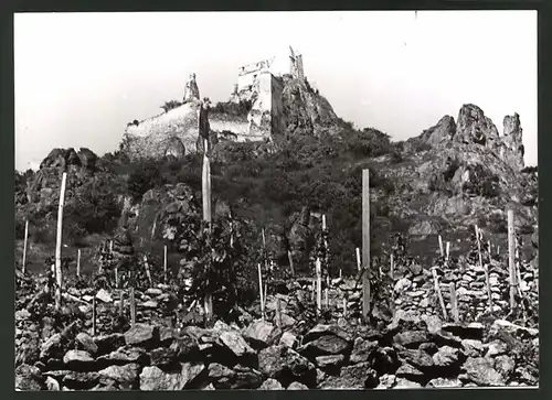 Fotografie Ansicht Dürnstein, Blick nach der Burg