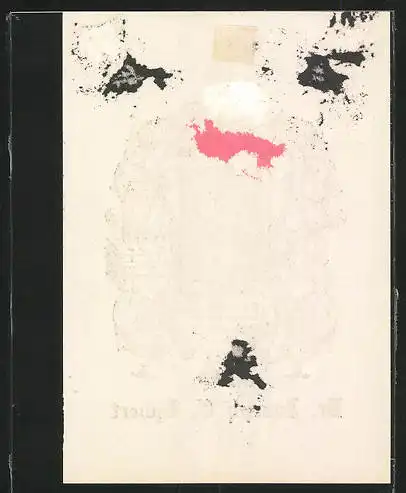 Exlibris Dr. Joseph C. Egbert, Eule nebst Wappen & Ornamenten