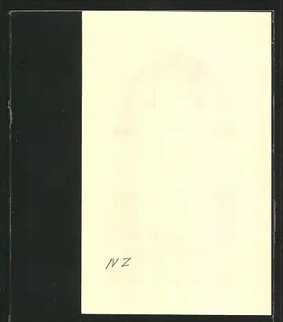 Exlibris von Hornhauer für J.W. Boyd, König auf Thron sitzend, Mischwesen als Untertan