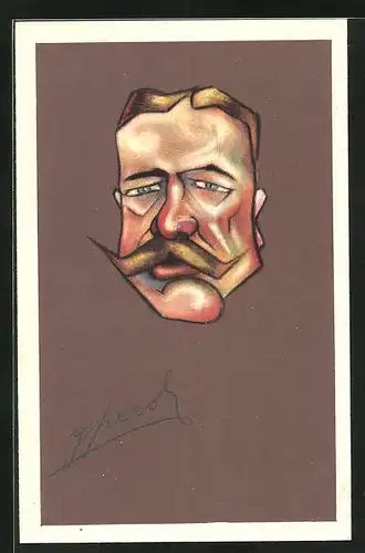 Künstler-AK Peace Congress 1919 as seen in Caricature, Karikatur des englischen Generals Douglas Haig
