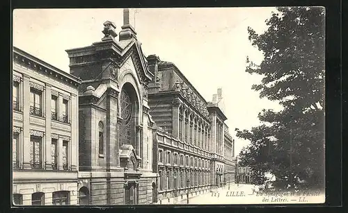AK Lille, La Synagogue et la Faculte des Lettres