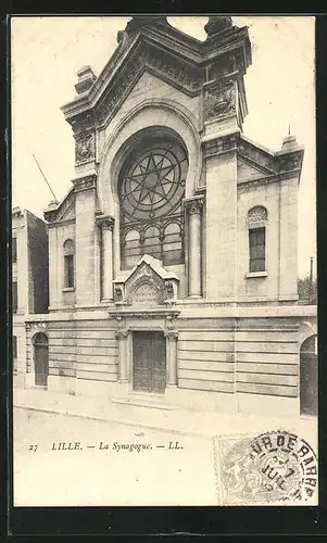 AK Lille, Vor der Synagoge