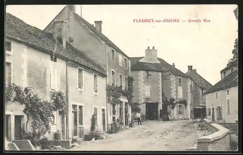 AK Fleurey-sur-Ouche, Grande Rue, Strassenpartie