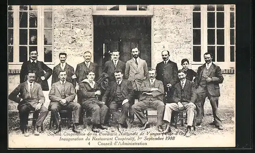 AK Vonges, Société Coopérative de la Pouderie Nationale de Vonges 1918, Inauguration du Restaurant Coopératif