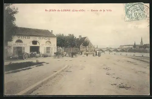 AK St.-Jean-de-Losne, Entrée de la Ville