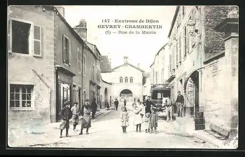 AK Gevrey-Chambertin, Rue de la Mairie, Strassenpartie