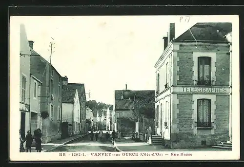 AK Vanvey-sur-Ource, Rue Basse, Strassenpartie