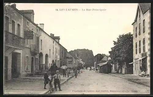 AK Les Laumes, La Rue Principale, Strassenpartie