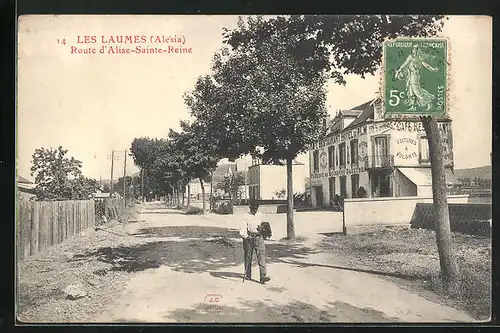 AK Les Laumes, Route d`Alise-Sainte-Reine