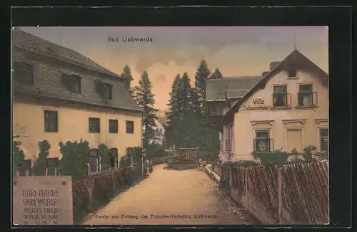 AK Bad Liebwerda / Lazne Libverda, Gasthaus Villa Schweizerhaus