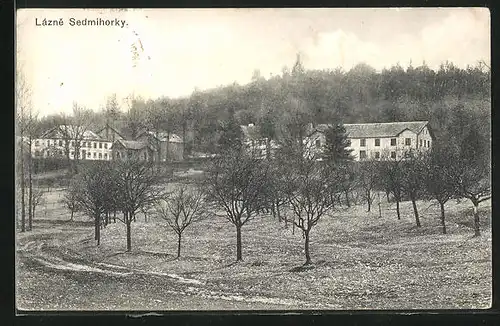 AK Lázné Sedmihorky, Gesamtansicht