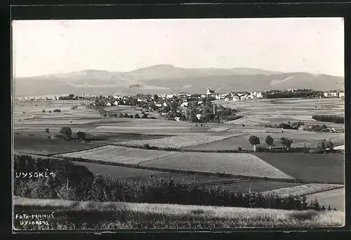 AK Vysoke n. J., Panoramablick zum Ort