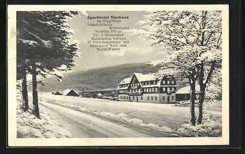 AK Neuhaus i. Erzgeb., Sporthotel im Winter