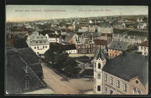 AK Weipert / Vejprty, Blick auf die Innenstadt