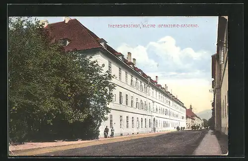 AK Theresienstadt / Terezin, kleine Infanterie-Kaserne