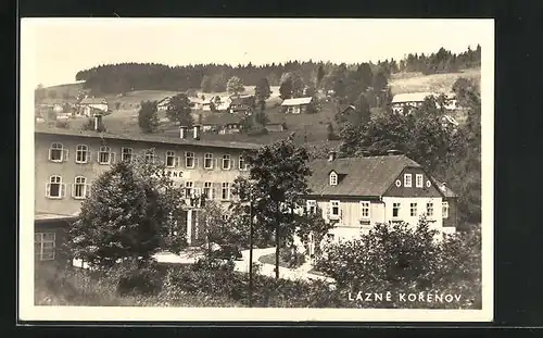 AK Lazne Korenov, Ortsansicht mit Kurbad