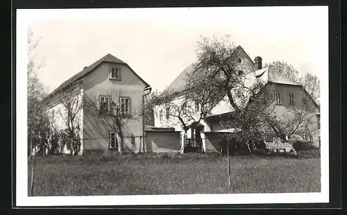 AK Horni Branna, Wohnhäuser am Ortsrand