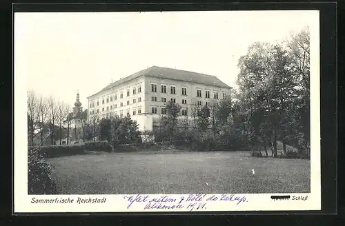 AK Reichstadt, Blick zum Schloss