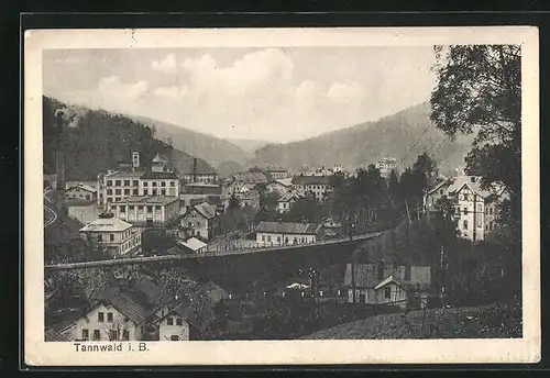 AK Tannwald, Ansicht der Ortschaft