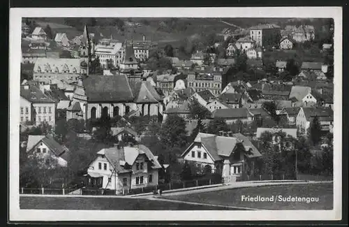 AK Friedland / Frydlant, Blick über die Stadt