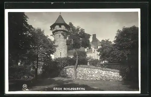 Foto-AK Brüx / Most, Motiv vom Schlossberg