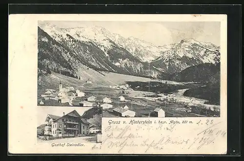 AK Hinterstein i. bayr. Allgäu, Gasthof Steinadler