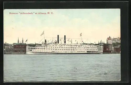 AK Albany, NY, Steamer Adirondack
