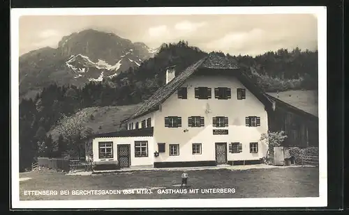 AK Ettenberg, Gasthaus mit Unterberg